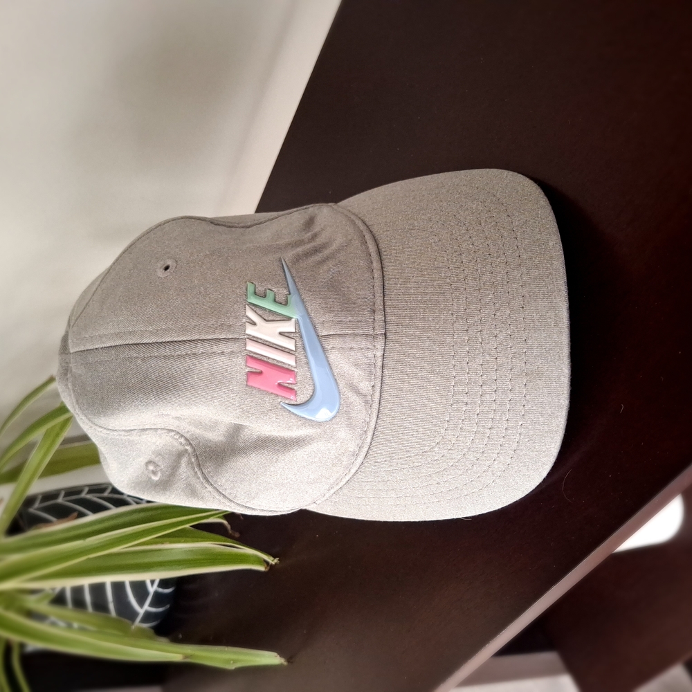 Nike Gray Cap with Multicolor Logo